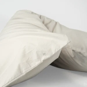 Bolsterkussensloop met ritssluiting | Percale katoen – Ivory beige